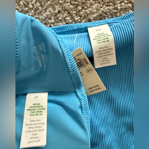 Blue Ribbed Bikini Set - Picture 2 of 2